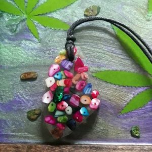 Coral statement pendant